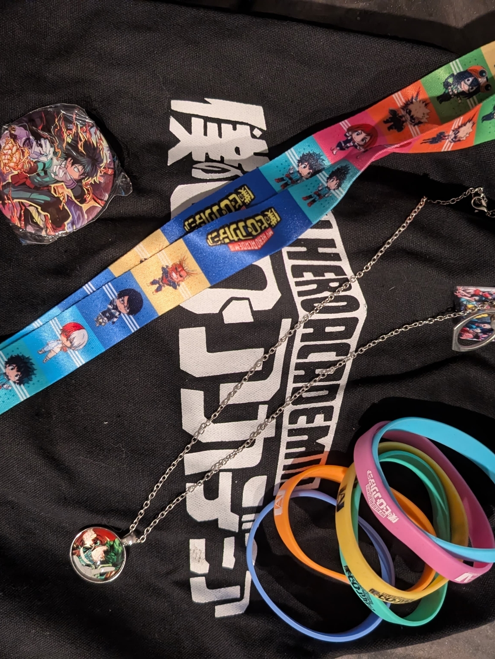 My Hero Academia Kids Multicolor Lanyard & Wristband Accessory Set